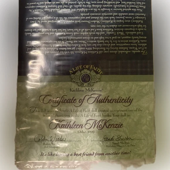 Life of Faith Doll Kathleen McKenzie in box - Picture 8 of 10